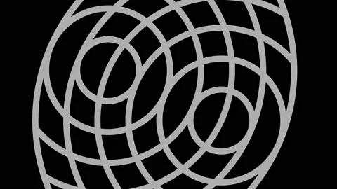 Graphic object in black and white with stroboscopic and hypnotic effect. Stock Footage 134676272