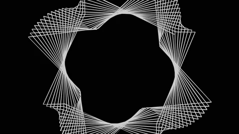 Graphic object in black and white with stroboscopic and hypnotic effect. Stock Footage 134676571