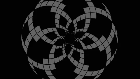 Graphic object in black and white with stroboscopic and hypnotic effect. Stock Footage 134676792
