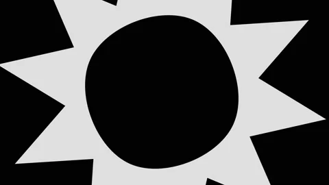 Graphic object in black and white with stroboscopic and hypnotic effect. Stock Footage 135585827