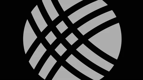 Graphic object in black and white with stroboscopic and hypnotic effect. Video stock 135585904