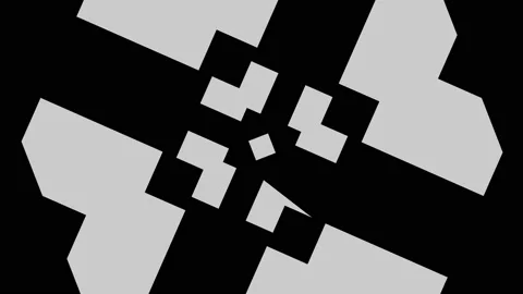 Graphic object in black and white with stroboscopic and hypnotic effect. Stock Footage 135586144
