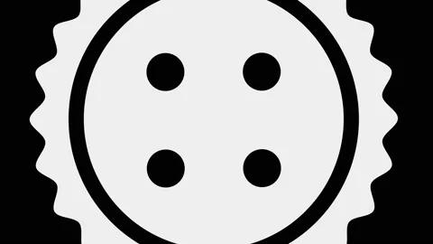 Graphic object in black and white with stroboscopic and hypnotic effect. Stock Footage 135586301