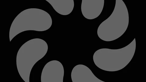 Graphic object in black and white with stroboscopic and hypnotic effect. Stock Footage 135586306