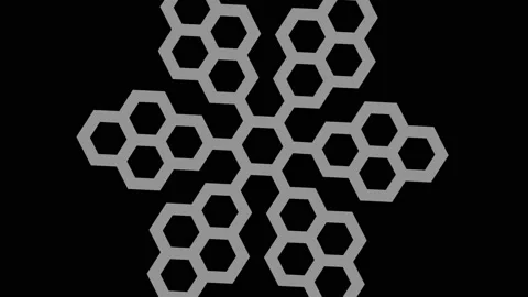 Graphic object in black and white with stroboscopic and hypnotic effect. Stock Footage 137421157