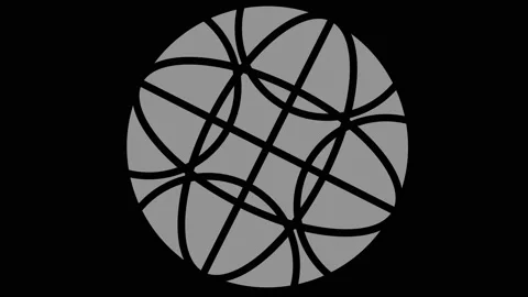Graphic object in black and white with stroboscopic and hypnotic effect. Stock Footage 138589217