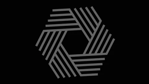 Graphic object in black and white with stroboscopic and hypnotic effect. Stock Footage 138589395