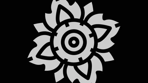 Graphic object in black and white with stroboscopic and hypnotic effect. Stock Footage 138589647