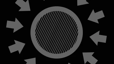 Graphic object in black and white with stroboscopic and hypnotic effect. Stock Footage 139413527