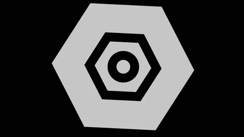 Graphic object in black and white with stroboscopic and hypnotic effect. Stock Footage 139414259