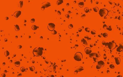 Graphic of orange liquid with bubbles Stock Illustration