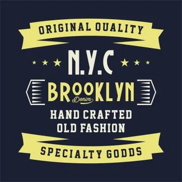Graphic original nyc quality brooklyn Stock Illustration