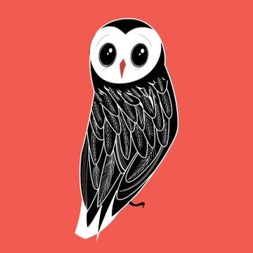 Graphic owl Stock Illustration