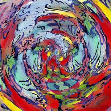 Graphic painting abstract creative background in liquid oil style. Digital cr Stock Illustration