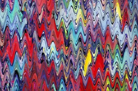 Graphic painting abstract creative background in liquid oil style. Digital cr Stock Illustration