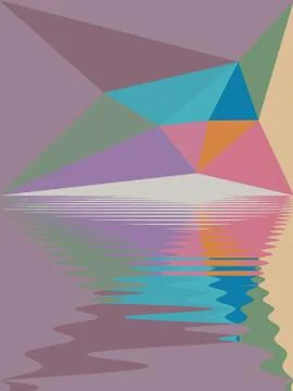 Graphic painting abstract creative background in liquid oil style. Digital cr Stock Illustration