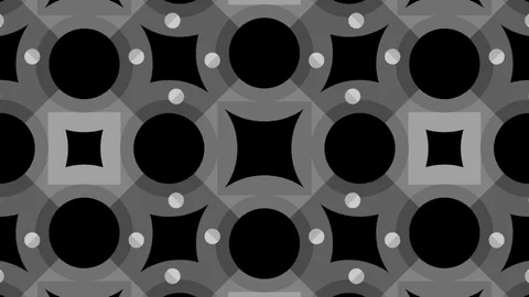 Graphic pattern in black and white with stroboscopic and hypnotic effect. Stock Footage 122372524