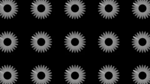 Graphic pattern in black and white with stroboscopic and hypnotic effect. Stock Footage 124975745