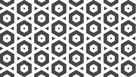 Graphic pattern in black and white with stroboscopic and hypnotic effect. Stock Footage 125265378