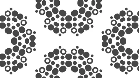 Graphic pattern in black and white with stroboscopic and hypnotic effect. Stock Footage 125435815