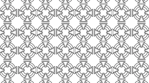 Graphic pattern in black and white with stroboscopic and hypnotic effect. Stock Footage 129960320