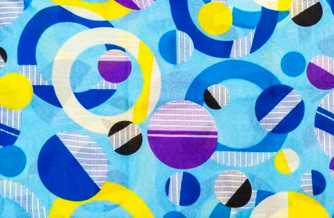 Graphic pattern on fabric background Stock Photos