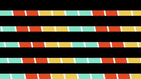 Graphic pattern of intersecting stripes with pop-up bars, which rotate clockwise Stock Footage 115951755
