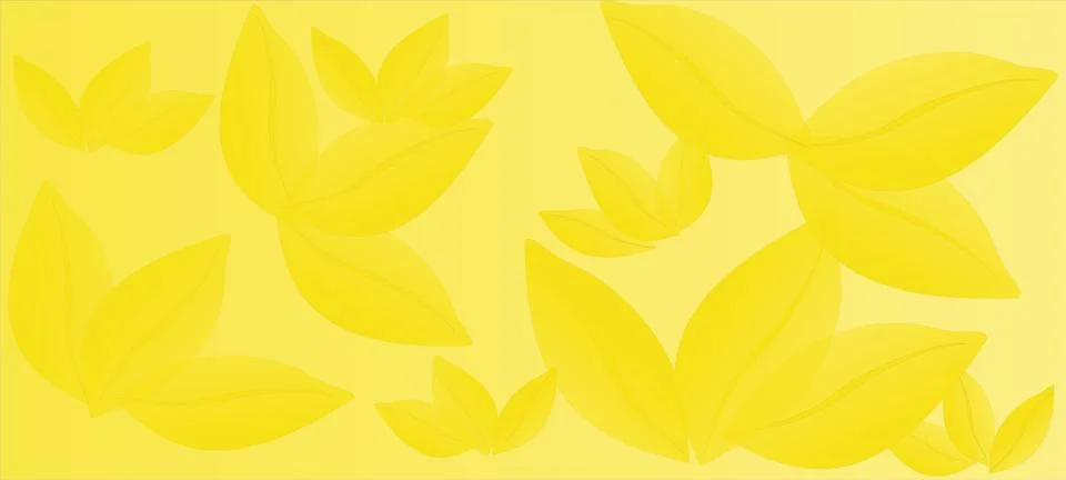 Graphic pattern with leaf motive, Yellow color background. Illustration