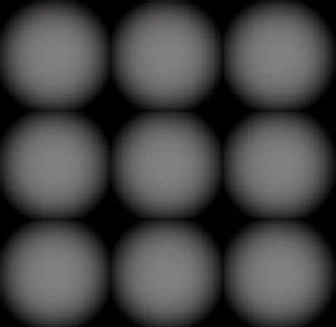 Graphic pattern of multiple unfocused spheres in tic-tac-toe pattern Stock Illustration