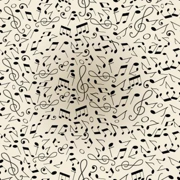 Graphic pattern of musical notes 스톡 일러스트