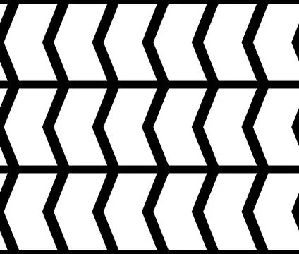 Graphic pattern of repeating chevron shapes in black and white. Stock Illustration