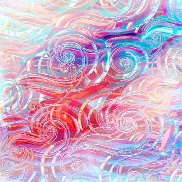 Graphic pattern of waves Stock Illustration