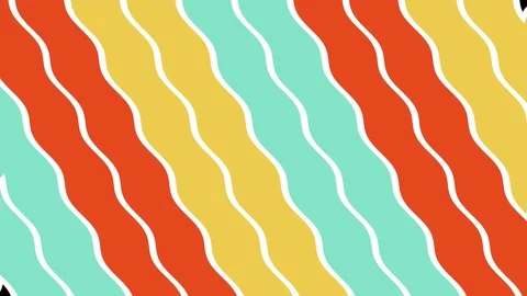 Graphic pattern with wavy bars that rotate clockwise and then anticlockwise Stock Footage 115069555