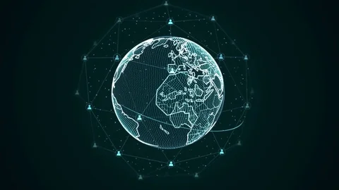 Graphic picture of planet with Web Stock Footage 74461936