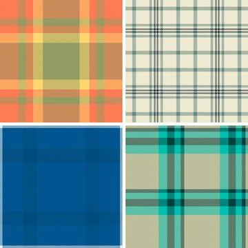 Graphic plaid pattern intended for creative web design. Clean tartan lines el イラスト素材