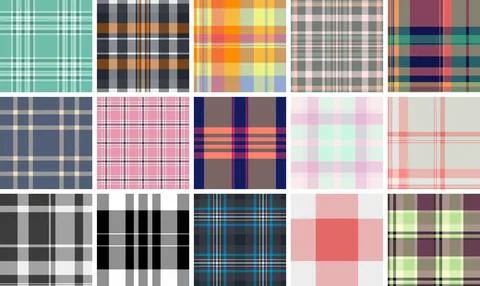 Graphic plaid pattern suited craft projects. Clear tartan layout assists cutt Stock Illustration