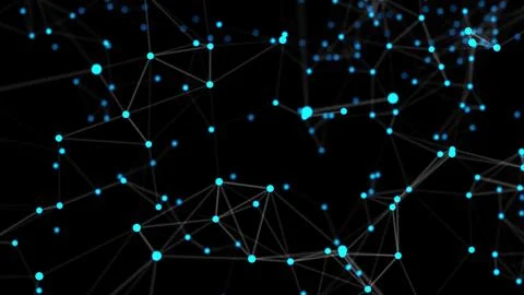 Graphic plexus background. Abstract polygonal loop background with connected Illustrazione stock