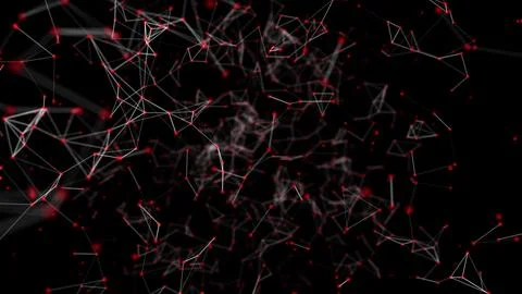 Graphic plexus background. Abstract polygonal loop background with connected Illustrazione stock