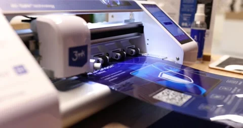 Graphic printer for industrial production process Stock Footage 255811760