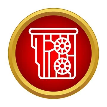 Graphic processing unit icon for computing technology Stock Illustration