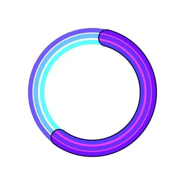 Graphic progress bar round cartoon vector illustration Stock Illustration