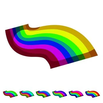 Graphic rainbow cartoon vector graphic Stock Illustration