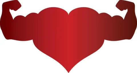 Graphic of red heart Stock Illustration