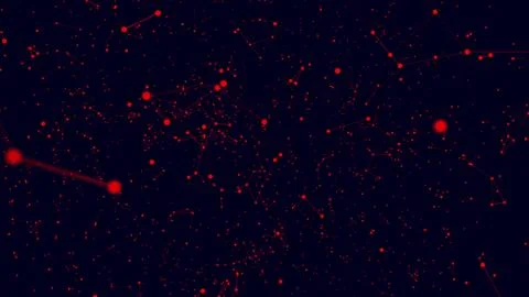 Graphic red plexus dark background. Abstract polygonal loop background with Stock Illustration