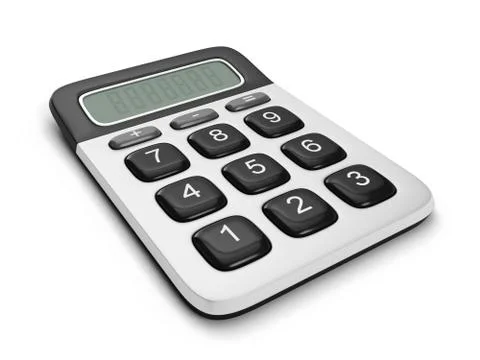 Graphic representation of the calculator on a white background. Stock Illustration