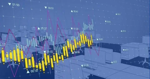 A graphic representation of different data sets Video stock 330735814