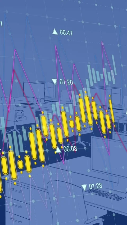 A graphic representation of different data sets Stock Footage 344614256