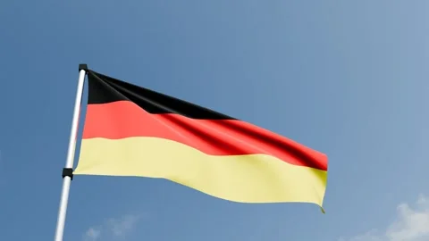 Graphic representation Germany flag blue sky Stock Footage 280274342