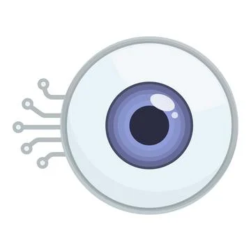 Graphic representation of a hightech eye with circuit board elements symbolizing Stock Illustration