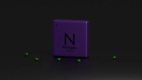 Graphic representation nitrogen chemical element Stock Illustration
